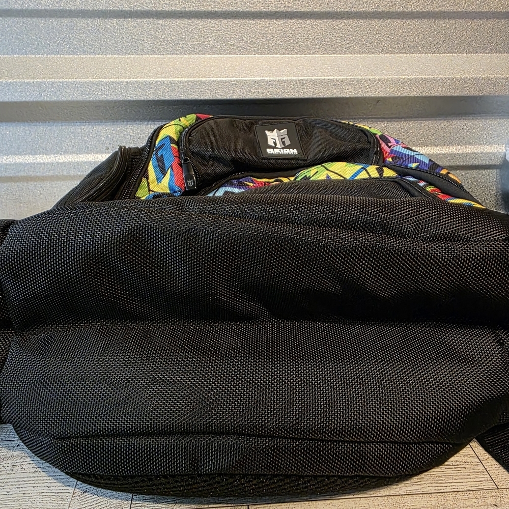 Reign Black Backpack with Vibrant Accents - Picture 7 of 9